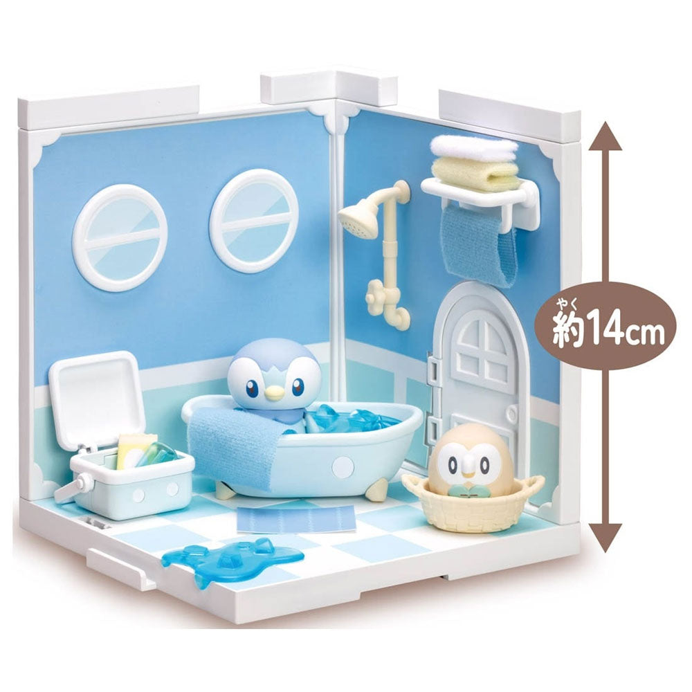 POKEMON POKE PEACE HOUSE BATHROOM PIPLUP AND ROWLET | TAKARA TOMY POKEMON POKE PEACE HOUSE BATHROOM PIPLUP AND ROWLET | TAKARA TOMY